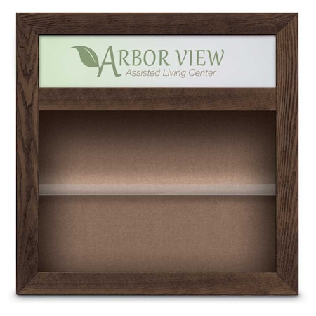 United Visual Products Outdoor Enclosed Combo Board, 42"x32", Bronze Frame/Green & Rubber UVCB4232ODBZ-GREEN-RUBBER